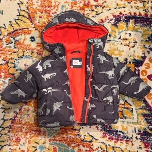 Wonder Nation Black and Orange Fleece Jacket 12 month